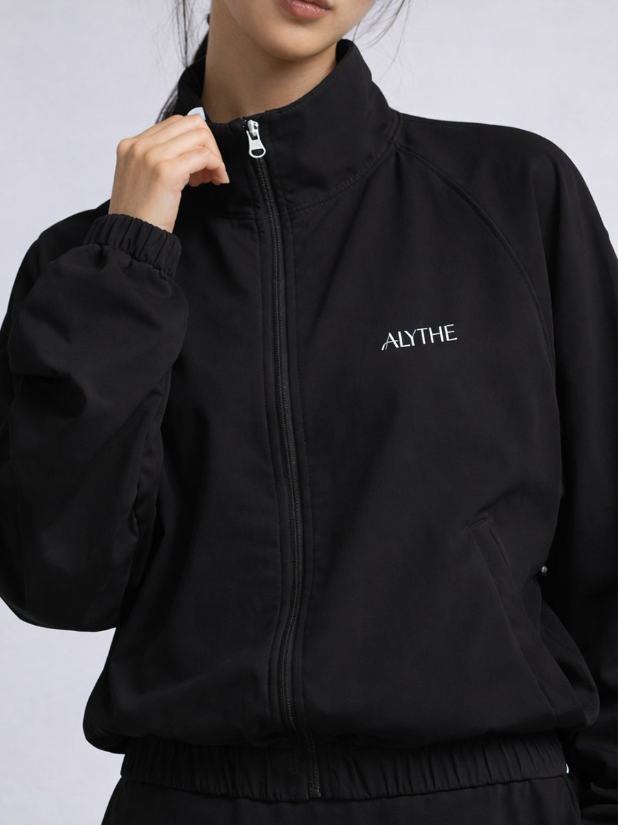 Full Zip High Neck Jacket Black