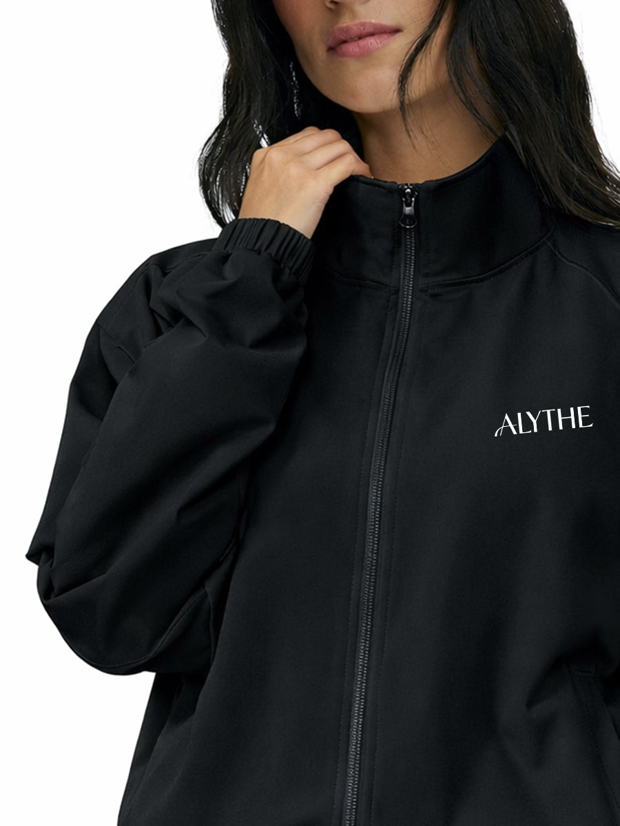 Full Zip High Neck Jacket Black