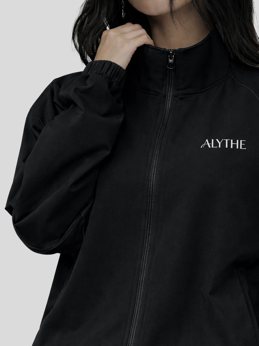Full Zip High Neck Jacket Black