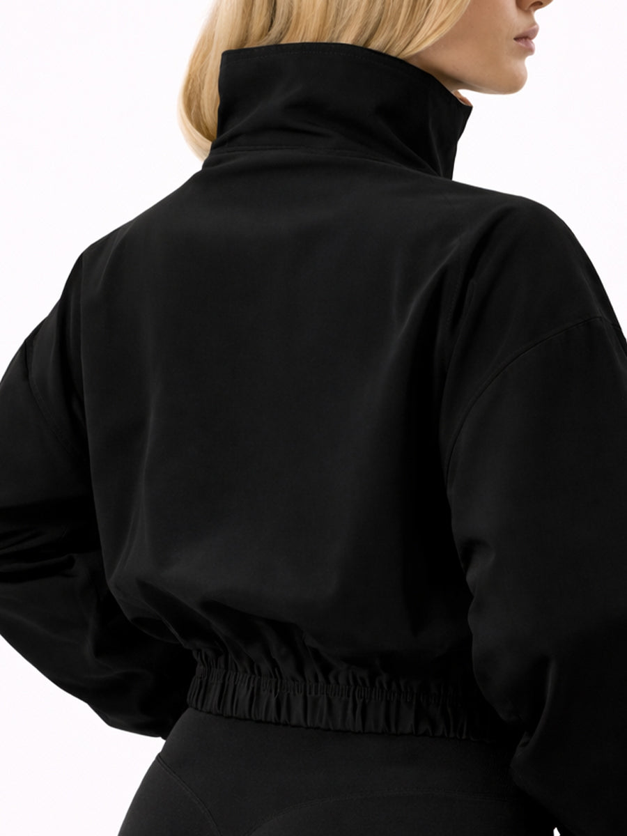 Full Zip High Neck Jacket Black