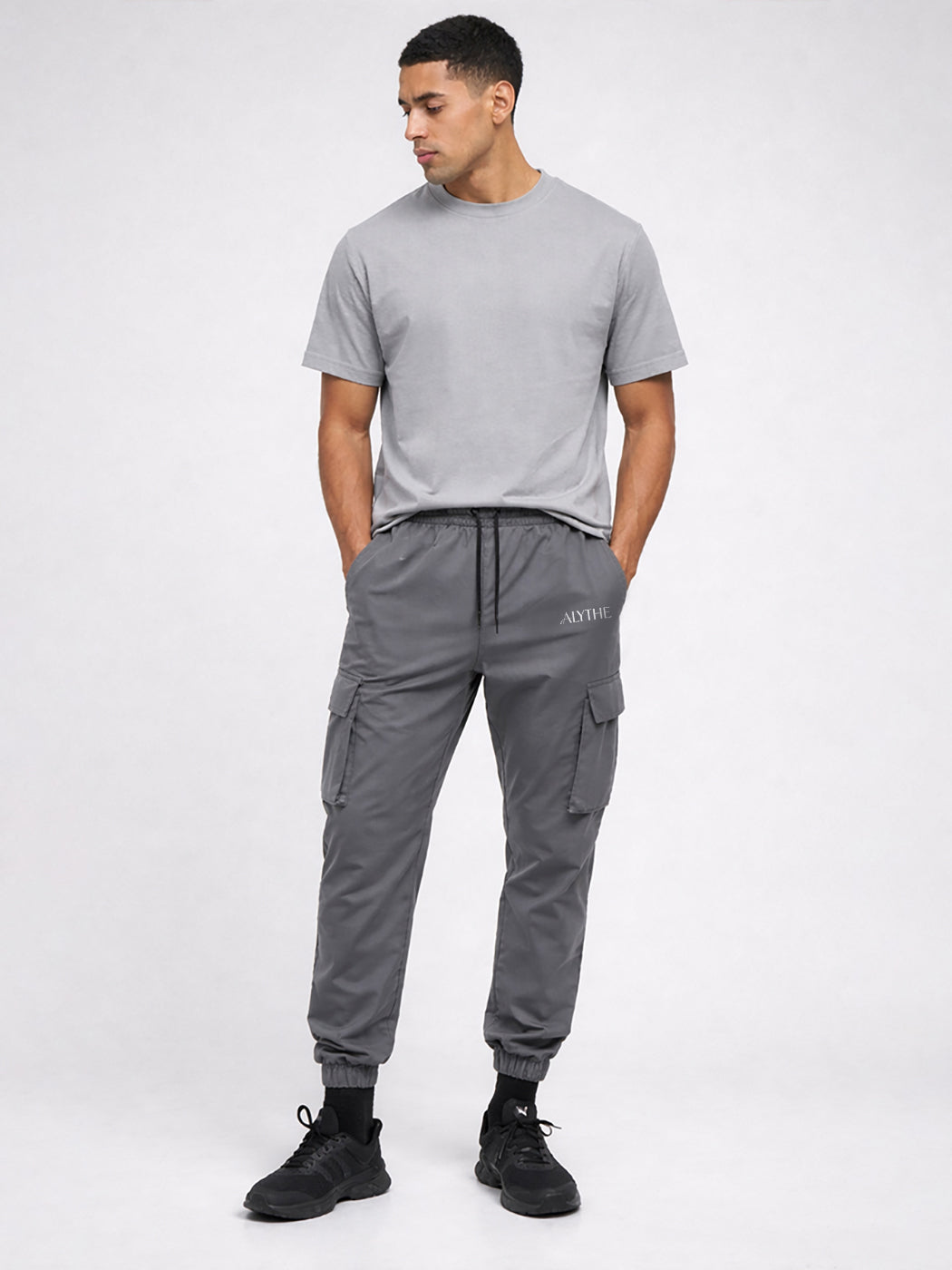 Utility Cargo Jogger Pants Grey