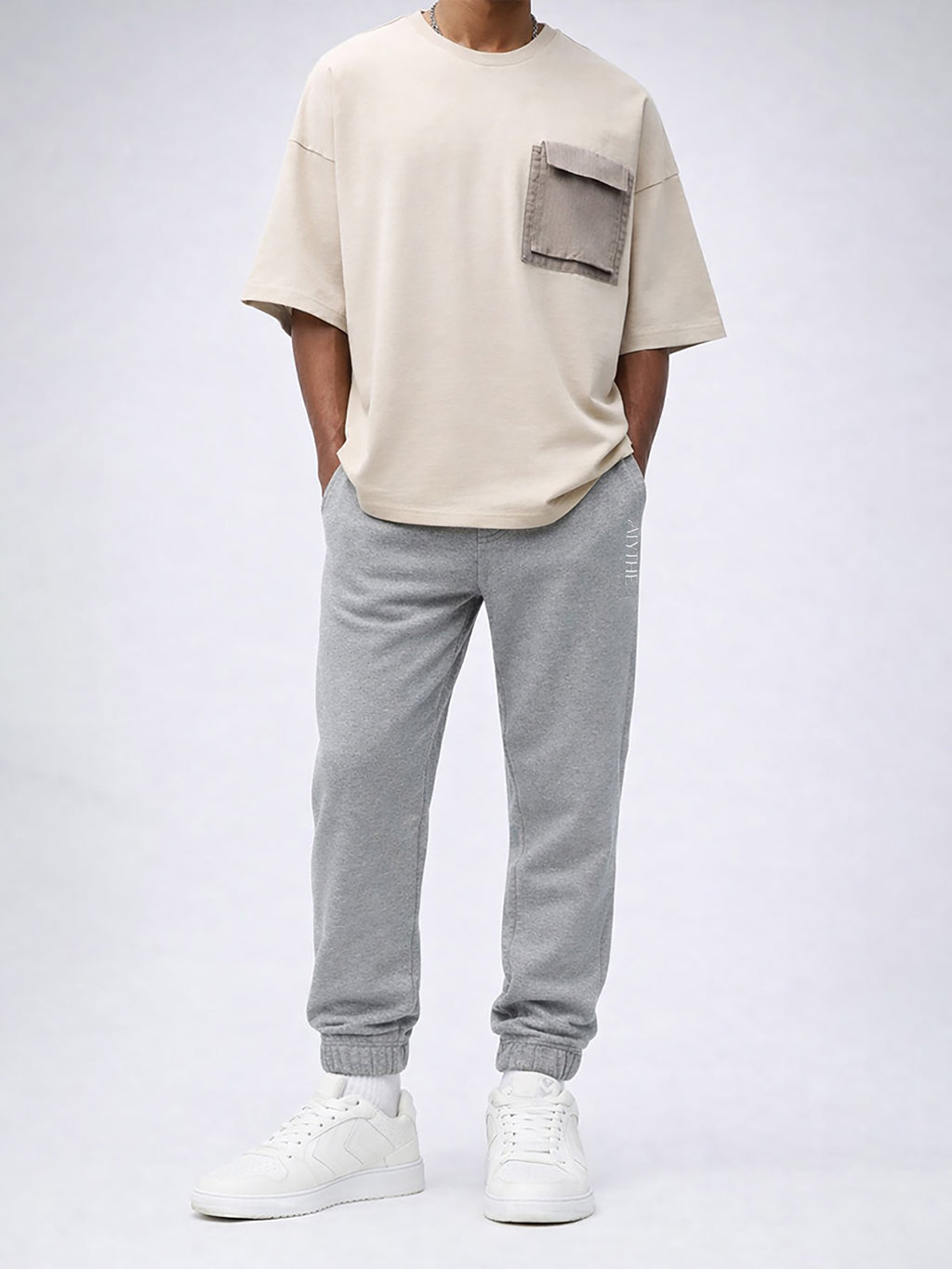 Relaxed Fleece Jogger Pants Grey