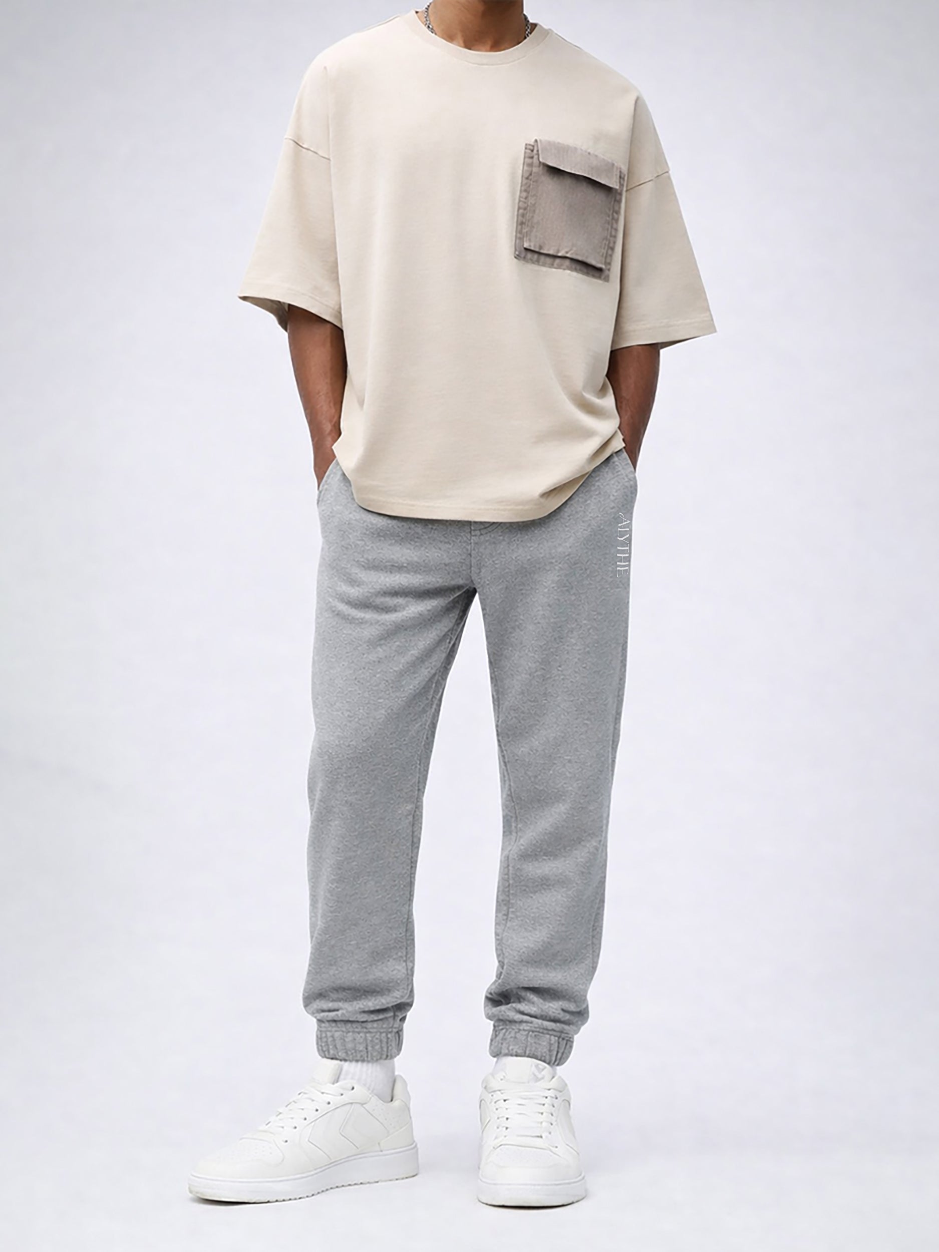 Relaxed Fleece Jogger Pants Grey
