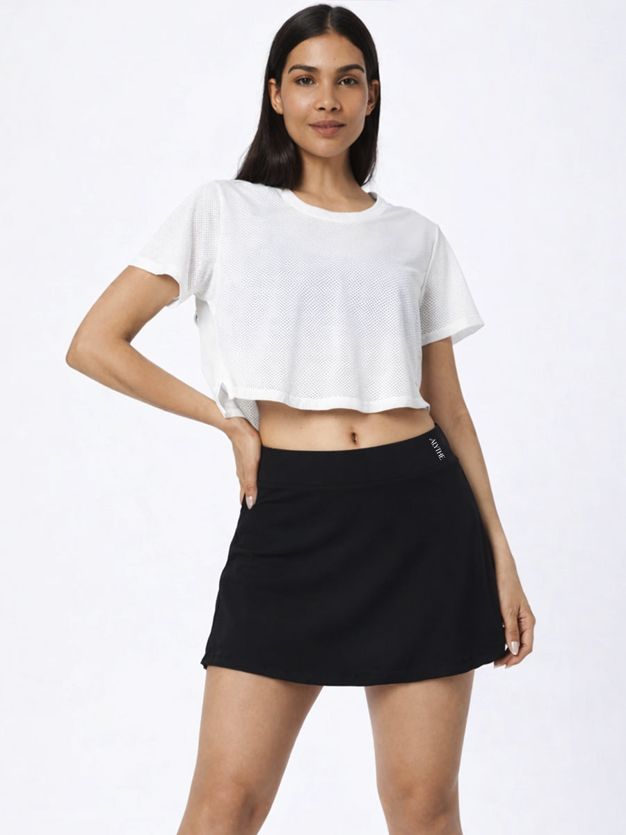 High Waist Performance Skirt Black